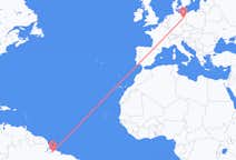 Flyg från Belém (kommun i Brasilien, Pará, lat -1,34, long -48,42) till Berlin, Maryland