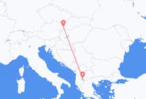 Vluchten van Bratislava naar Ohrid