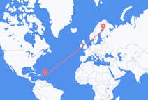 Flyg från Nevis, S:t Kitts och Nevis till Uleåborg, Finland