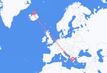 Flyreiser fra Kalamata, Hellas til Akureyri, Island