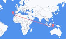 Flyreiser fra Kupang, Indonesia til Funchal, Portugal