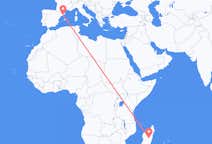 Flights from Antananarivo to Barcelona