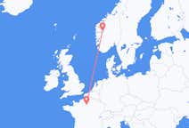 Flyg från Sogndal till Paris