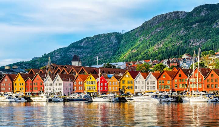 View of historical buildings in Bergen, Norway.