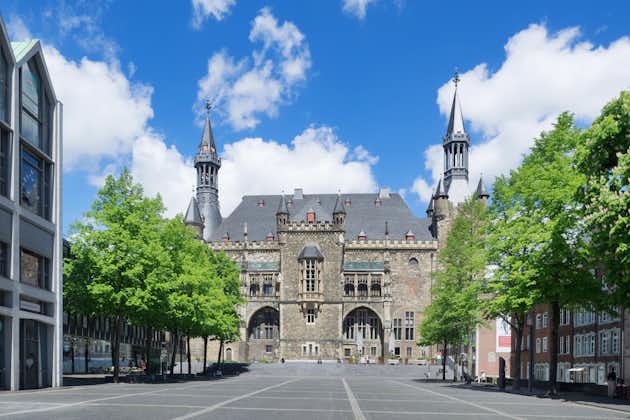 Photo of Aachen town hall and Katschhof ,Germany.