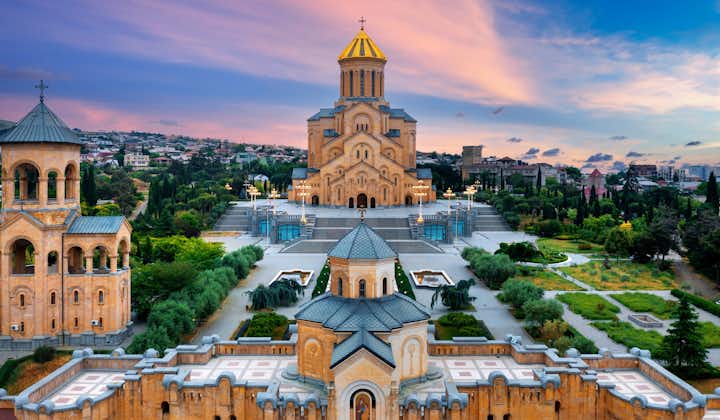 photo of Holy Trinity Cathedral of Tbilisi in Georgia.