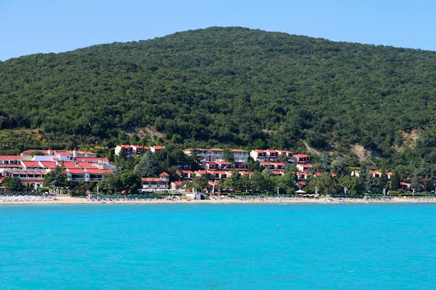 Photo of beautiful coastline of Ravda, Bulgaria.
