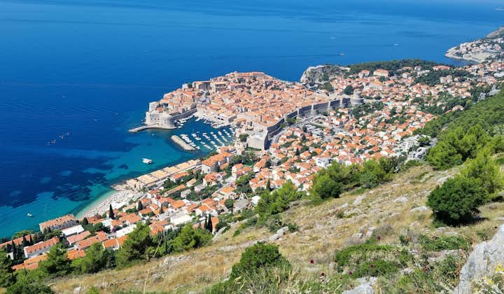 view over Dubrovnik in Croatia from Bosanka