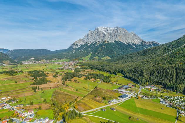 photo of an aerial view of the community of Biberwier in Tyrol in Austria.
