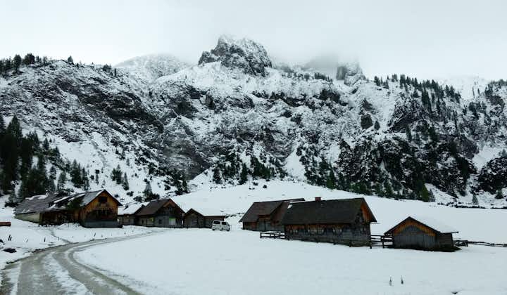 photo of Heididorf in winter in Switzerland.