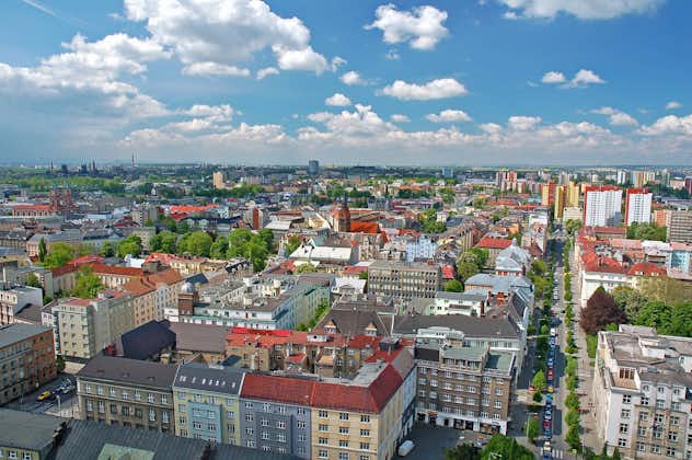 Arial view of Ostrava, Czechia.