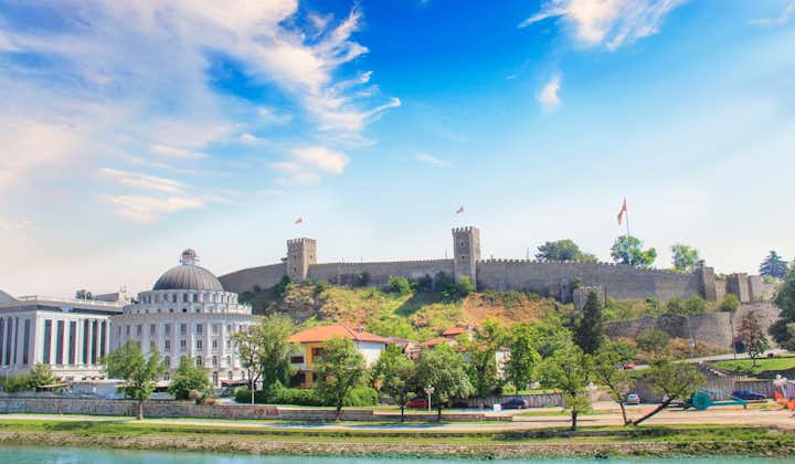Photo of Beautiful view of the Skopje Fortress (Kale Fortress) in Skopje.