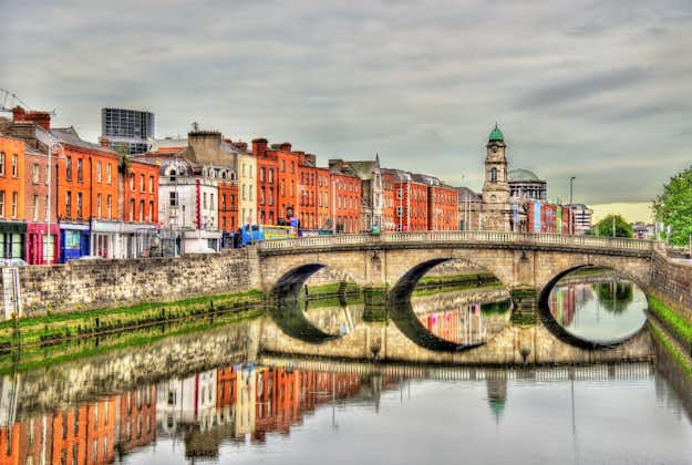 View of Mellows Bridge in Dublin - Ireland.