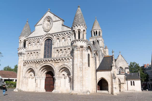 Roman poitiersPhoto of  church Notre Dame la Grande in town Poitiers France