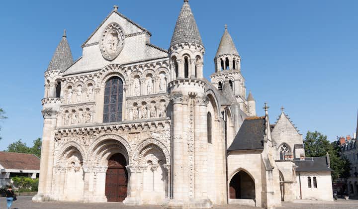 Roman poitiersPhoto of  church Notre Dame la Grande in town Poitiers France