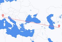 Flyrejser fra Asjkhabad til Torino
