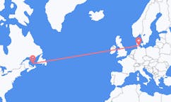 Flug frá Les Îles-de-la-Madeleine, Quebec, Kanada til Sønderborg, Danmörku