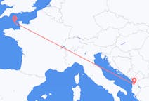 Flyreiser fra Tirana, til Guernsey