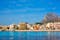 Photo of Javea Xabia skyline view from Mediterranean sea Alicante Spain.