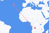 Flyreiser fra Luena, Angola til Horta, Portugal