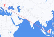 Vluchten van Palangka Raya, Indonesië naar Timișoara, Roemenië