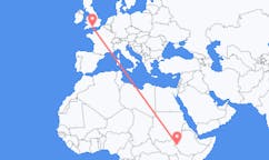 Flyreiser fra Gambela, Ethiop, Etiopia til Bournemouth, England