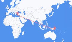 Flyreiser fra Popondetta, Papua Ny-Guinea til Dalaman, Tyrkia
