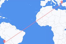 Flyreiser fra Antofagasta, Chile til Edremit, Tyrkia