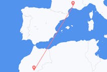 Flyrejser fra Zagora, Marokko til Nimes, Frankrig