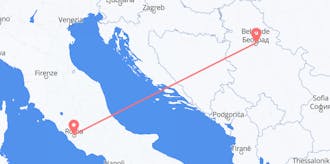 セルビアからイタリアへのフライト