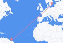 Flyreiser fra Paramaribo, Surinam til Kalmar, Sverige