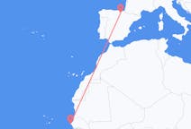 Vluchten van Dakar, Senegal naar Vitoria, Spanje