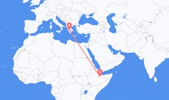 Flyreiser fra Jijiga, Etiopia til Patras, Hellas
