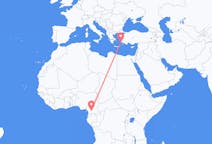 Flyreiser fra Yaoundé, Kamerun til Kalymnos, Hellas