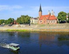 Panorama of Kaunas from Aleksotas hill, Lithuania.