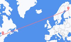 Loty z Rochester, Stany Zjednoczone do Kuusamo, Finlandia