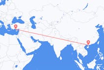 Lennot Zhanjiangista, Kiina Gazipaşaan, Turkki