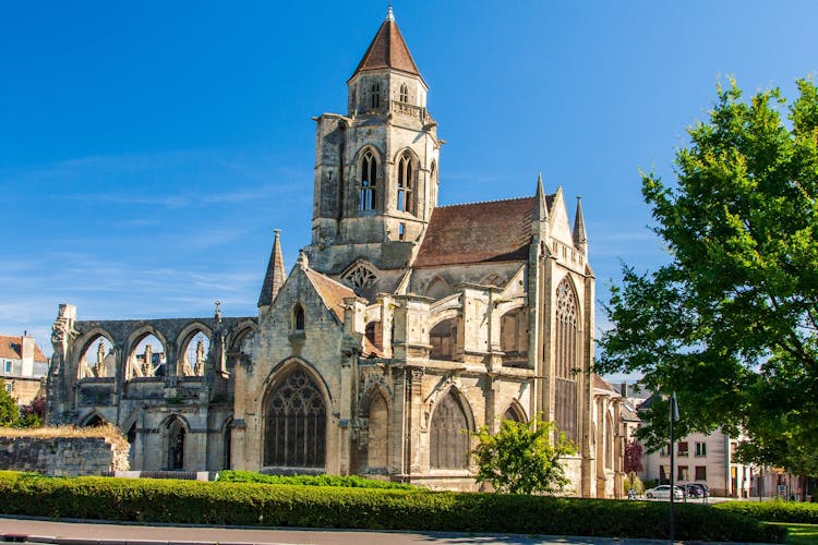 Photo of church Vieux St-Etienne in Caen in Normandie in France.