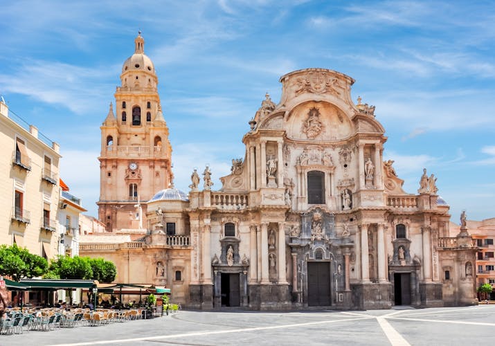Photo of Cathedral of Saint Mary in center of Murcia, Spain.