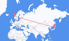 Lennot Akitasta, Japani Ålesundiin, Norja
