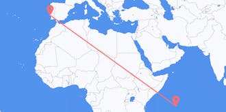 Flyreiser fra Seychellene til Portugal