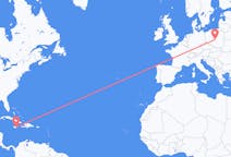 Lennot Kingstonista, Jamaika Łódźiin, Puola