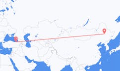 Lennot Daqingista, Kiina Trabzoniin, Turkki