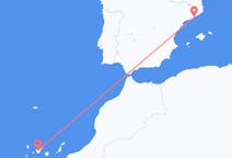 Vluchten van Santa Cruz de Tenerife, Spanje naar Barcelona, Spanje