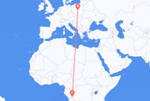 Flug frá Kinshasa, Lýðveldinu Kongó til Łódź, Póllandi
