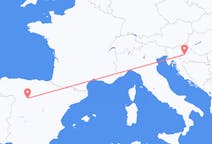 出发地 克罗地亚萨格勒布目的地 西班牙巴利亚多利德的航班