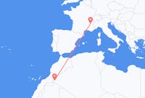 Loty z Tindouf, Algieria do Grenoble, Francja
