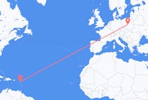 Lennot Antiguasta, Antigua ja Barbuda Łódźiin, Puola