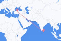 Lennot Hambantotasta, Sri Lanka Ankaraan, Turkki
