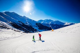 photo of beautiful view on the valley in Swiss Alps, Verbier, Switzerland.